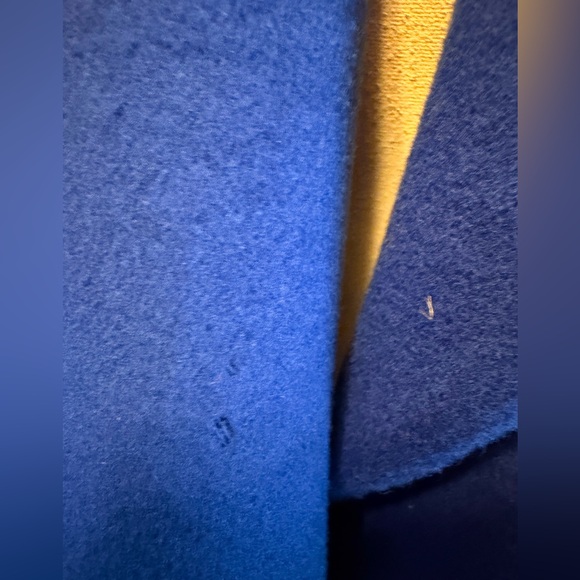 💎 VINTAGE Christian Dior Boutique Royal Blue Wool Long Coat- Size 14 - Picture 14 of 16